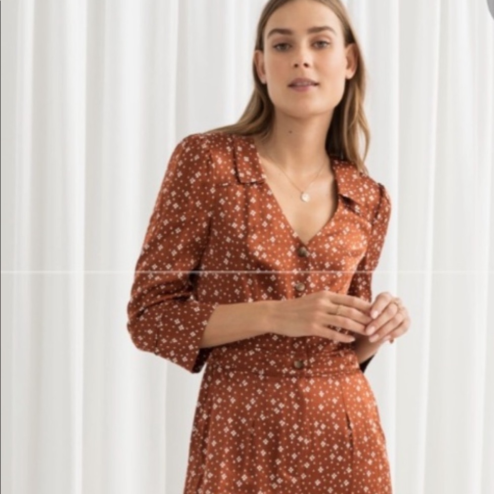 & Other Stories Rust Jumpsuit Sz 6